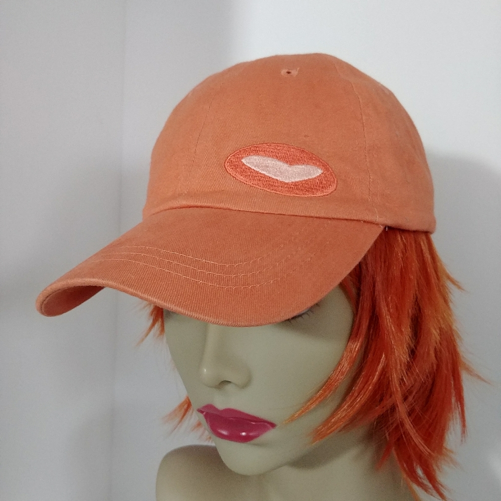 Mello Orange Heart Adjustable Baseball Hat